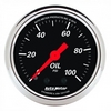 2-1/16" OIL PRESSURE, 0-100 PSI, DESIGNER BLACK